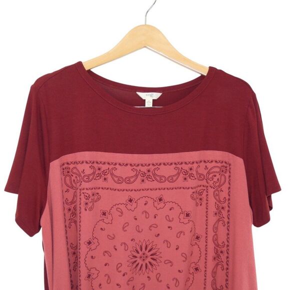 Women's Bohemian Two Step Cowgirl Handkerchief Tie  Western Short Sleeve Plus 1X - Picture 2 of 7